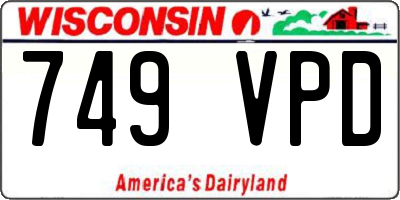 WI license plate 749VPD