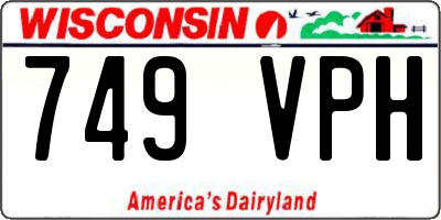 WI license plate 749VPH
