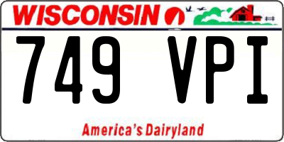 WI license plate 749VPI