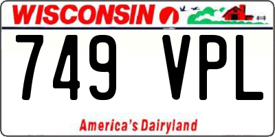 WI license plate 749VPL