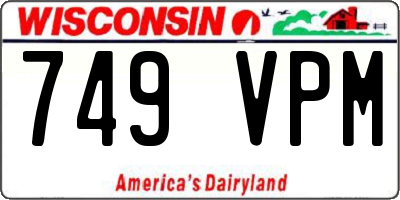 WI license plate 749VPM