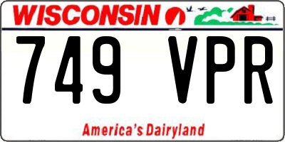 WI license plate 749VPR