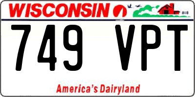 WI license plate 749VPT