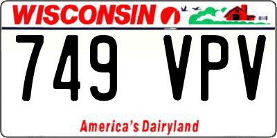 WI license plate 749VPV