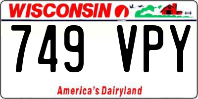 WI license plate 749VPY