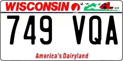 WI license plate 749VQA