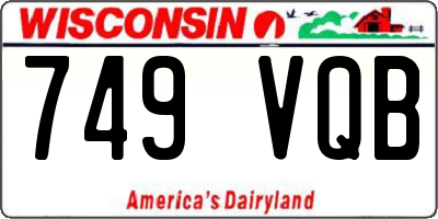 WI license plate 749VQB