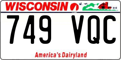 WI license plate 749VQC