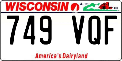 WI license plate 749VQF