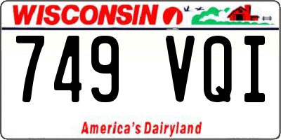 WI license plate 749VQI