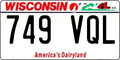 WI license plate 749VQL