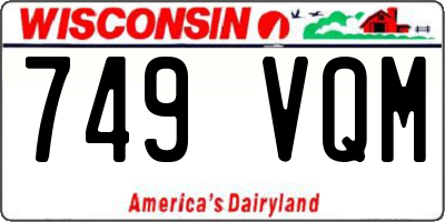 WI license plate 749VQM