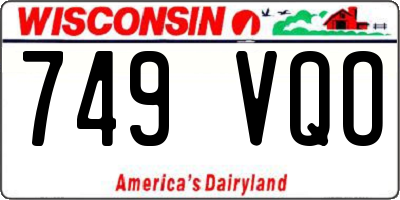 WI license plate 749VQO