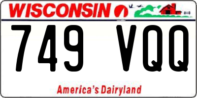 WI license plate 749VQQ