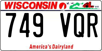 WI license plate 749VQR