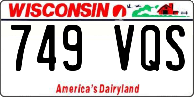 WI license plate 749VQS