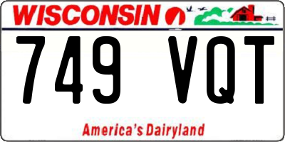 WI license plate 749VQT