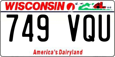 WI license plate 749VQU