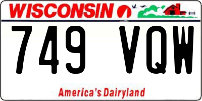 WI license plate 749VQW