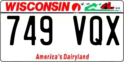 WI license plate 749VQX