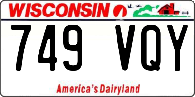 WI license plate 749VQY