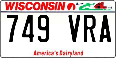 WI license plate 749VRA