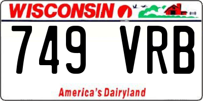 WI license plate 749VRB