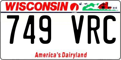 WI license plate 749VRC