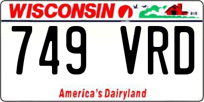 WI license plate 749VRD
