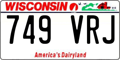 WI license plate 749VRJ