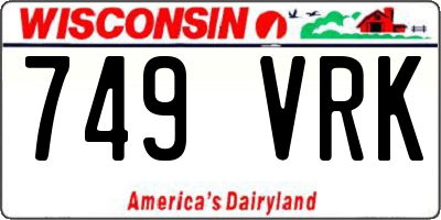 WI license plate 749VRK
