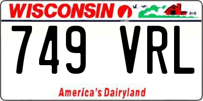WI license plate 749VRL
