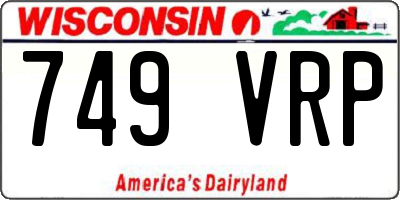 WI license plate 749VRP