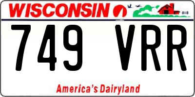 WI license plate 749VRR