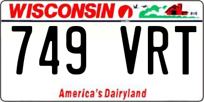 WI license plate 749VRT