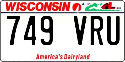WI license plate 749VRU
