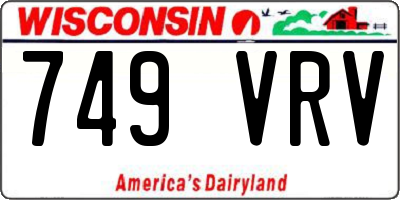 WI license plate 749VRV