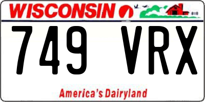 WI license plate 749VRX