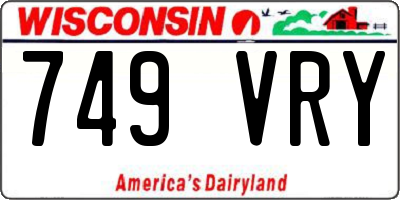 WI license plate 749VRY