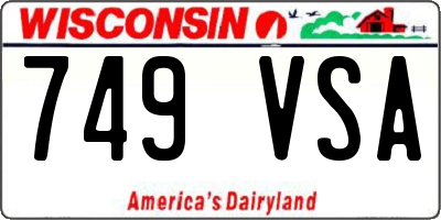 WI license plate 749VSA