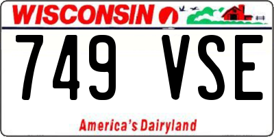 WI license plate 749VSE