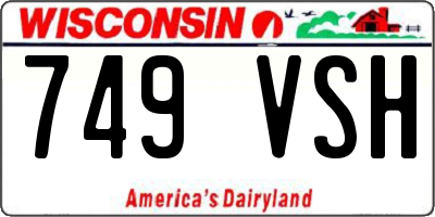 WI license plate 749VSH
