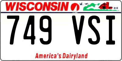 WI license plate 749VSI