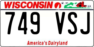 WI license plate 749VSJ