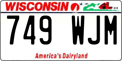 WI license plate 749WJM