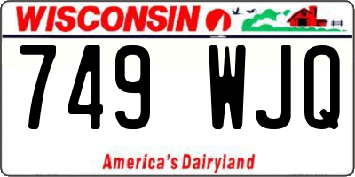 WI license plate 749WJQ