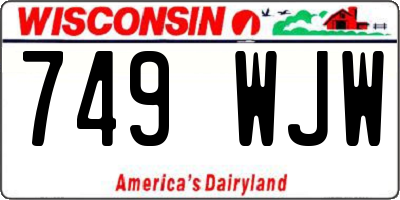WI license plate 749WJW