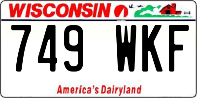 WI license plate 749WKF