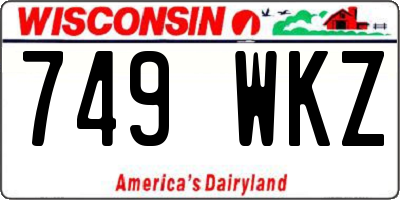 WI license plate 749WKZ