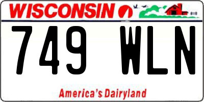 WI license plate 749WLN
